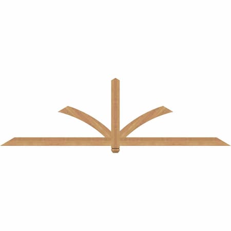 Ekena Millwork Redmond Smooth Timber Gable Bracket, Western Red Cedar, 96"W x 28"H x 1 1/2"D x 3 1/2"F, 7/12 Pitch GBW096X28X0204RED00SWR